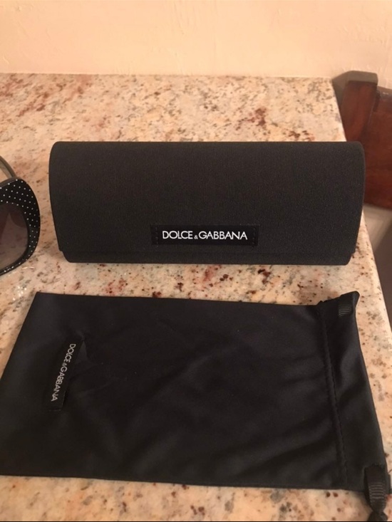 Dolce & Gabbana Black Sunglasses with White Polka Dot Frame main image 9